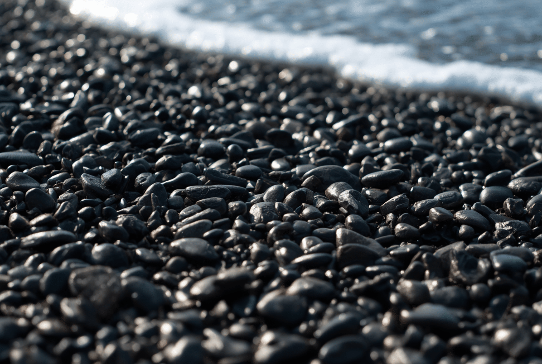Black Beach Pebbles 170726
