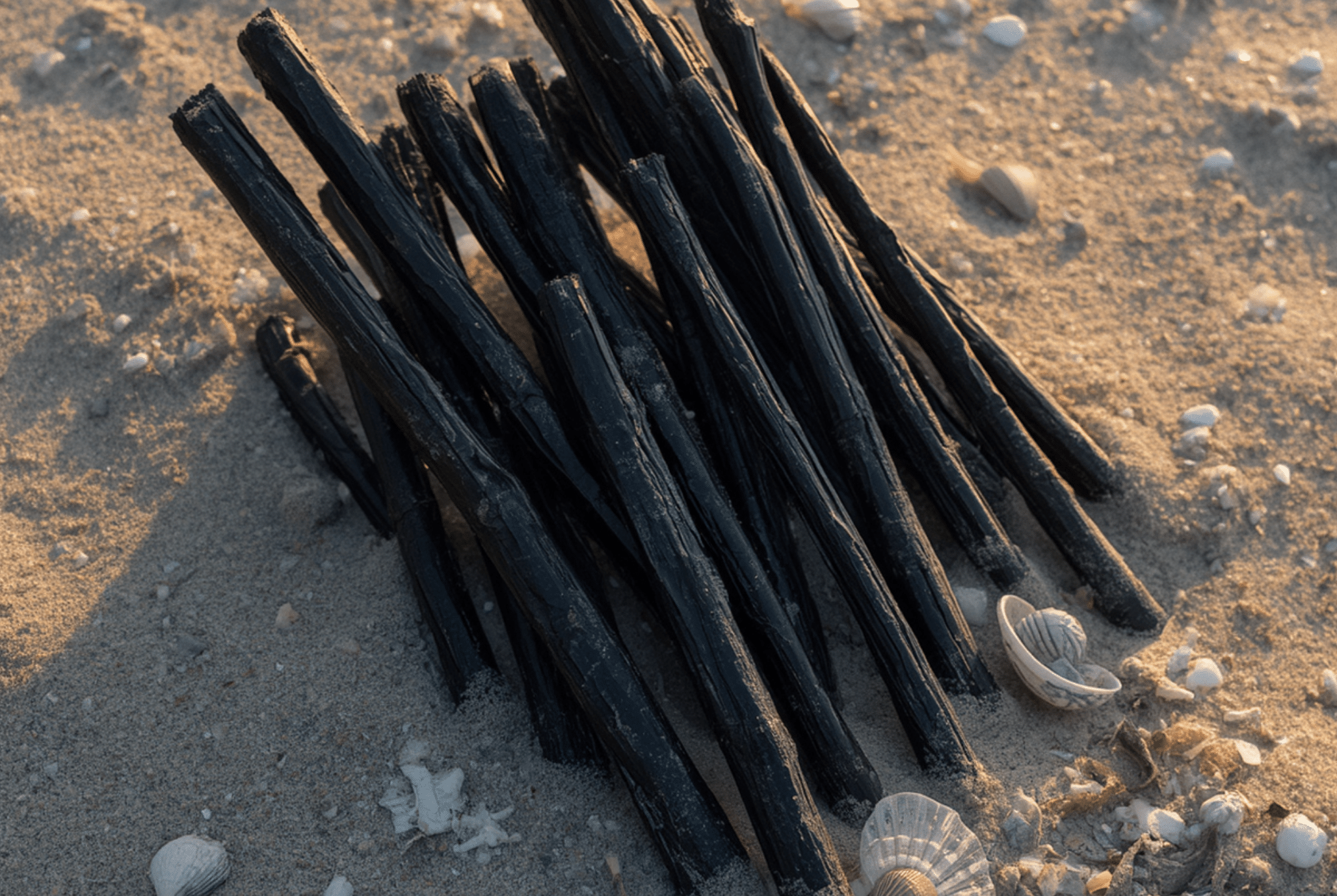 Black Beach Sticks 170726