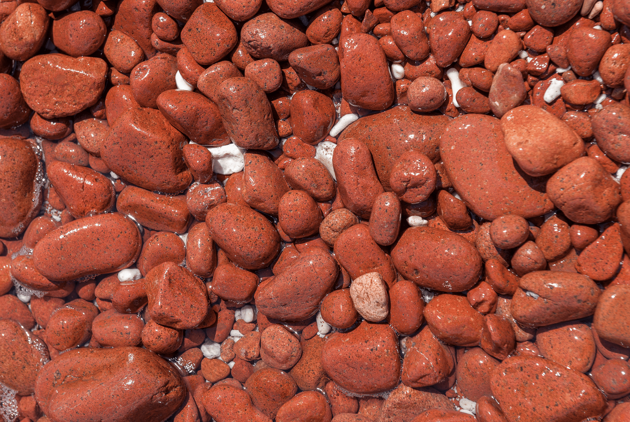 Red Beach Pebbles 170726